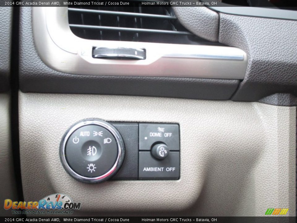 2014 GMC Acadia Denali AWD White Diamond Tricoat / Cocoa Dune Photo #21