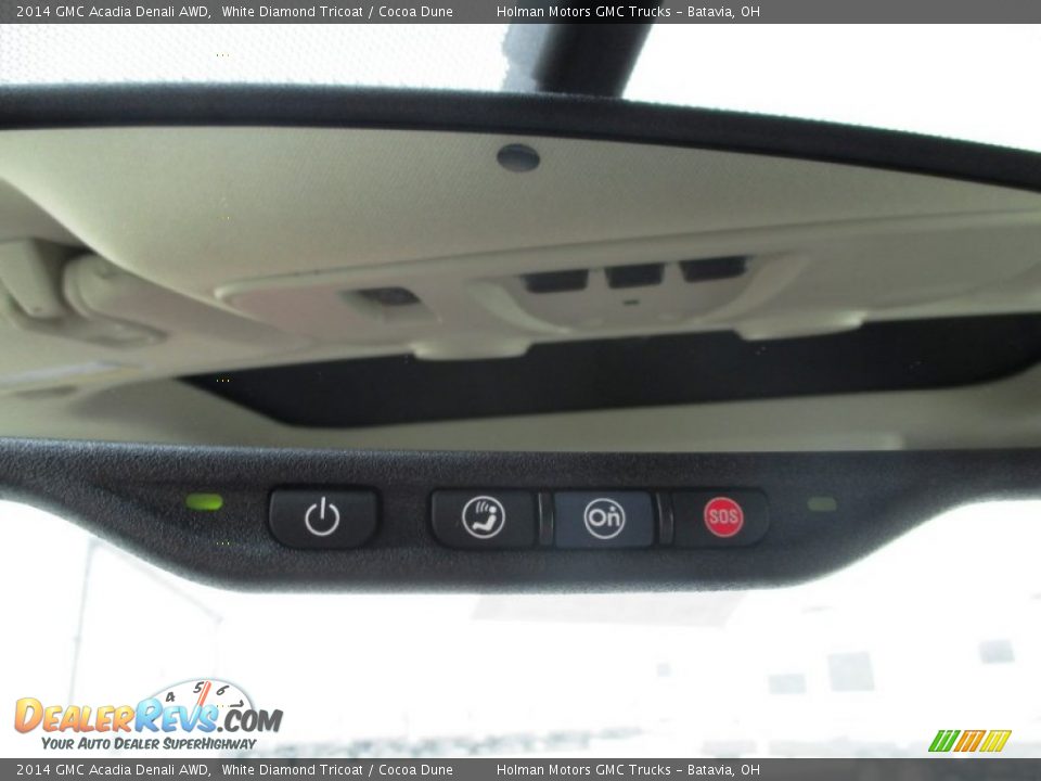 2014 GMC Acadia Denali AWD White Diamond Tricoat / Cocoa Dune Photo #22