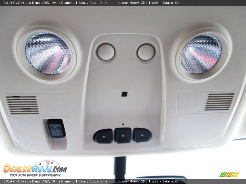 2014 GMC Acadia Denali AWD White Diamond Tricoat / Cocoa Dune Photo #23