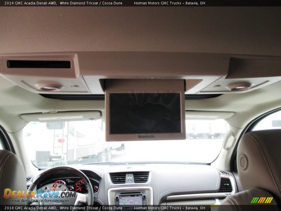 2014 GMC Acadia Denali AWD White Diamond Tricoat / Cocoa Dune Photo #27