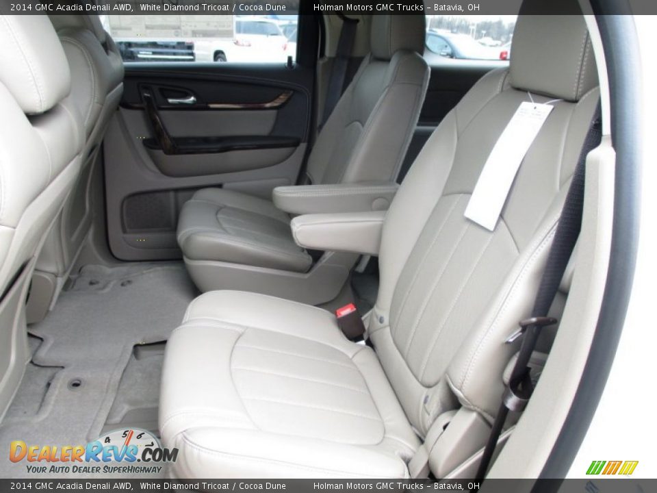 2014 GMC Acadia Denali AWD White Diamond Tricoat / Cocoa Dune Photo #28