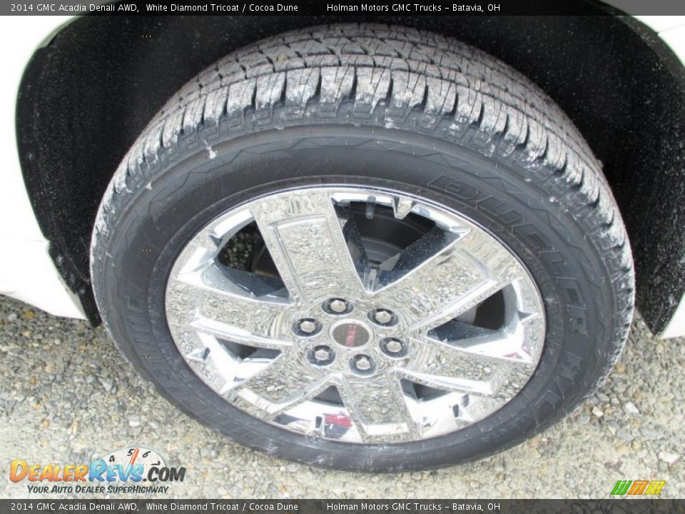 2014 GMC Acadia Denali AWD White Diamond Tricoat / Cocoa Dune Photo #29