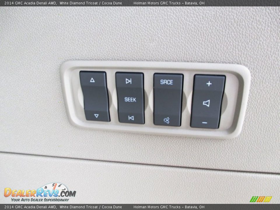 2014 GMC Acadia Denali AWD White Diamond Tricoat / Cocoa Dune Photo #33