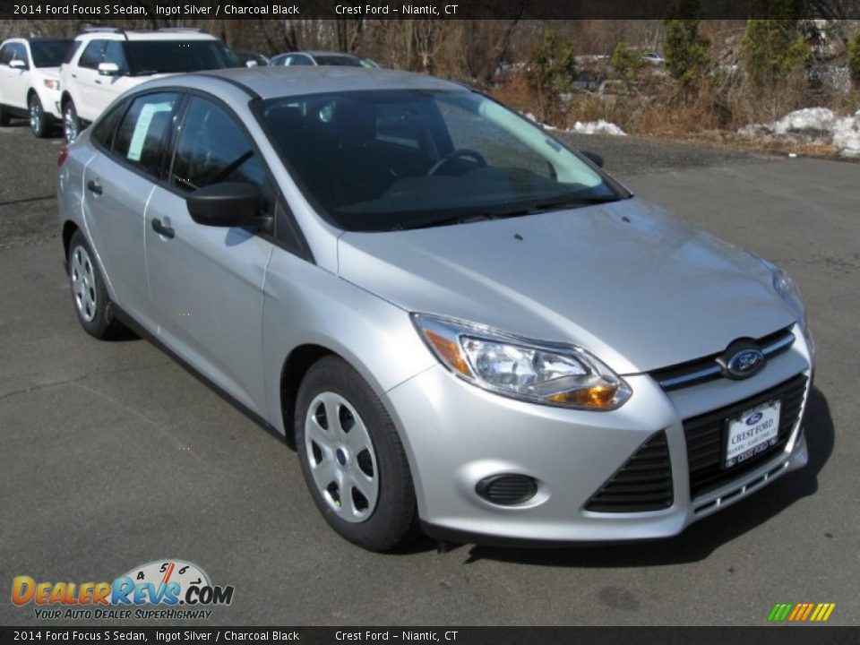 2014 Ford Focus S Sedan Ingot Silver / Charcoal Black Photo #1
