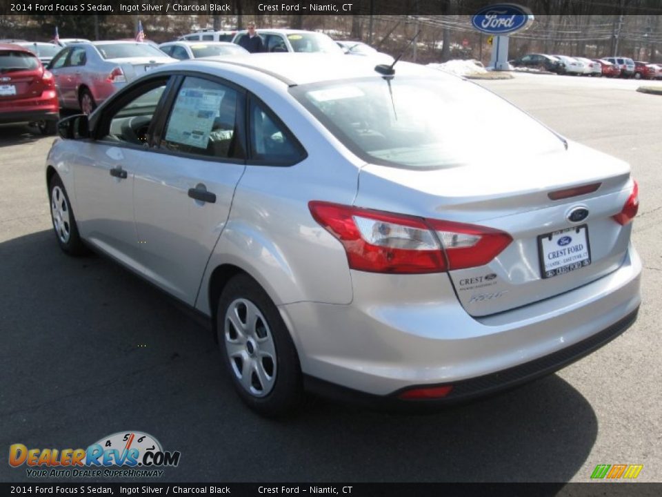 2014 Ford Focus S Sedan Ingot Silver / Charcoal Black Photo #2