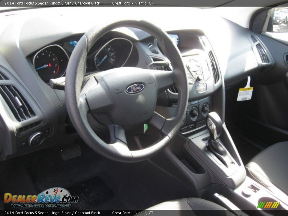 2014 Ford Focus S Sedan Ingot Silver / Charcoal Black Photo #3