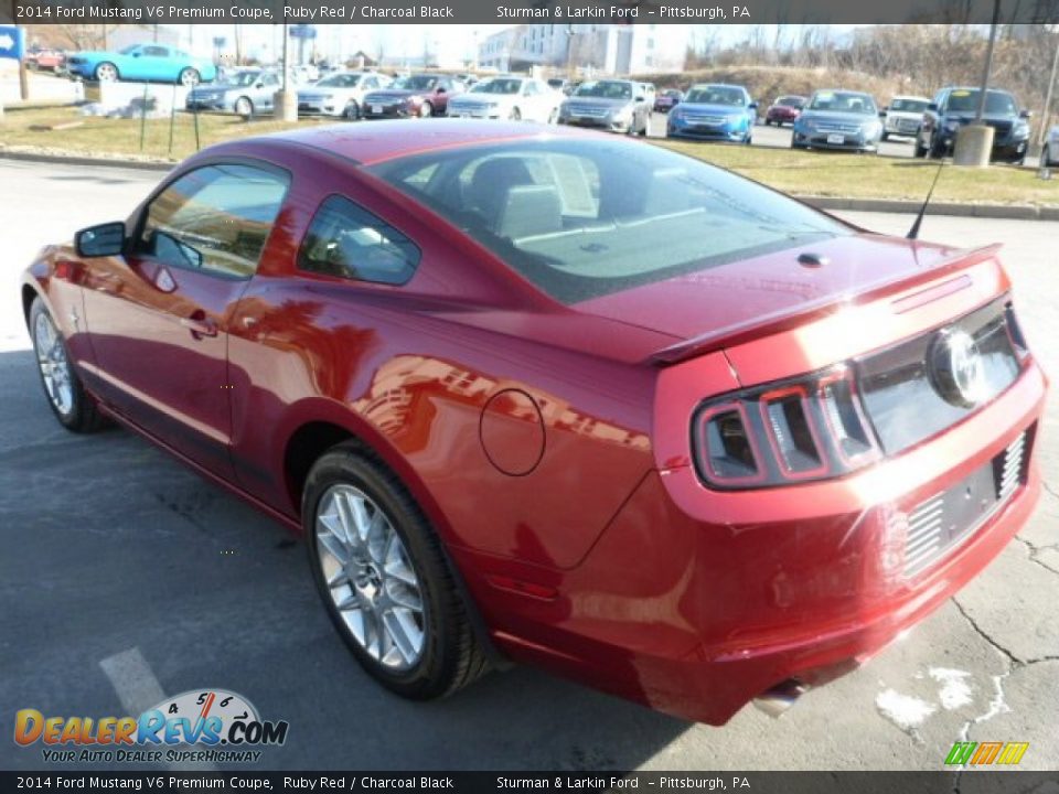 2014 Ford Mustang V6 Premium Coupe Ruby Red / Charcoal Black Photo #4
