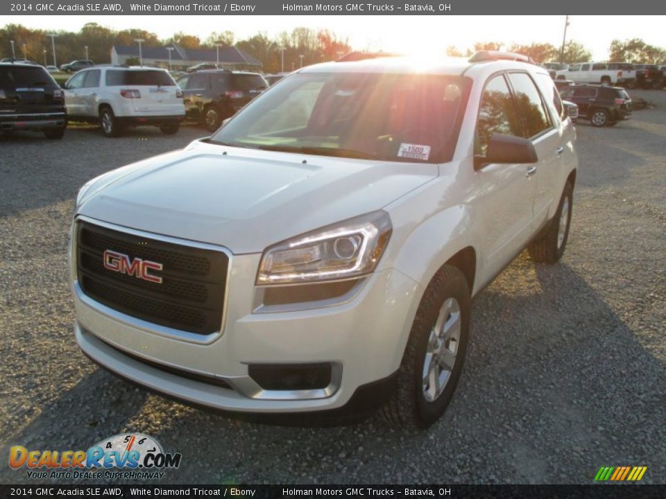 2014 GMC Acadia SLE AWD White Diamond Tricoat / Ebony Photo #3