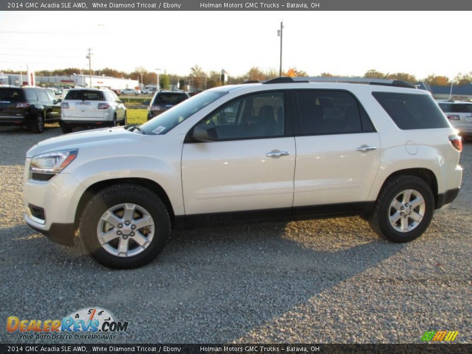 2014 GMC Acadia SLE AWD White Diamond Tricoat / Ebony Photo #4