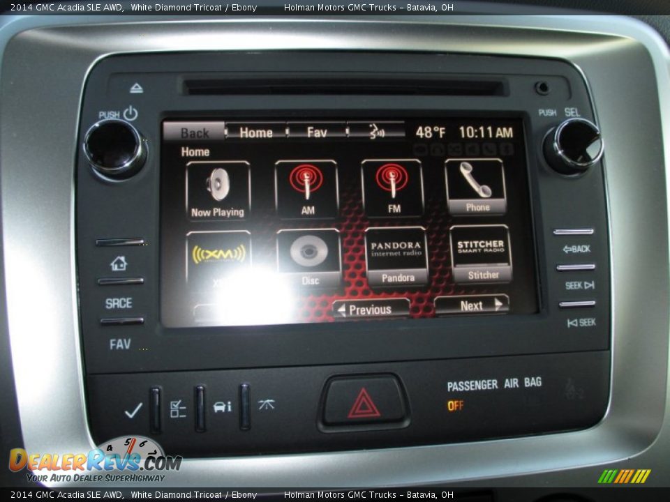 2014 GMC Acadia SLE AWD White Diamond Tricoat / Ebony Photo #7