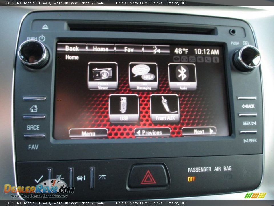 2014 GMC Acadia SLE AWD White Diamond Tricoat / Ebony Photo #8