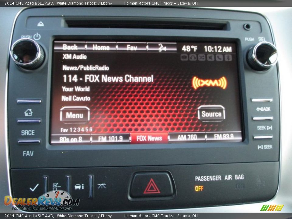 2014 GMC Acadia SLE AWD White Diamond Tricoat / Ebony Photo #9