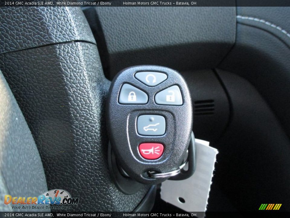 2014 GMC Acadia SLE AWD White Diamond Tricoat / Ebony Photo #13