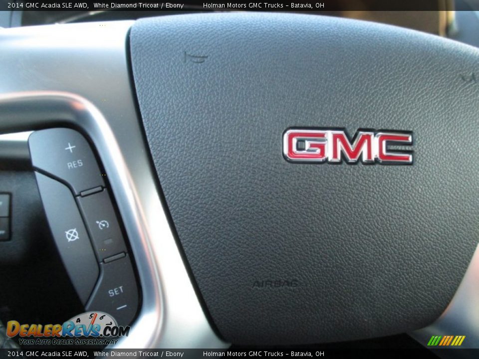 2014 GMC Acadia SLE AWD White Diamond Tricoat / Ebony Photo #15