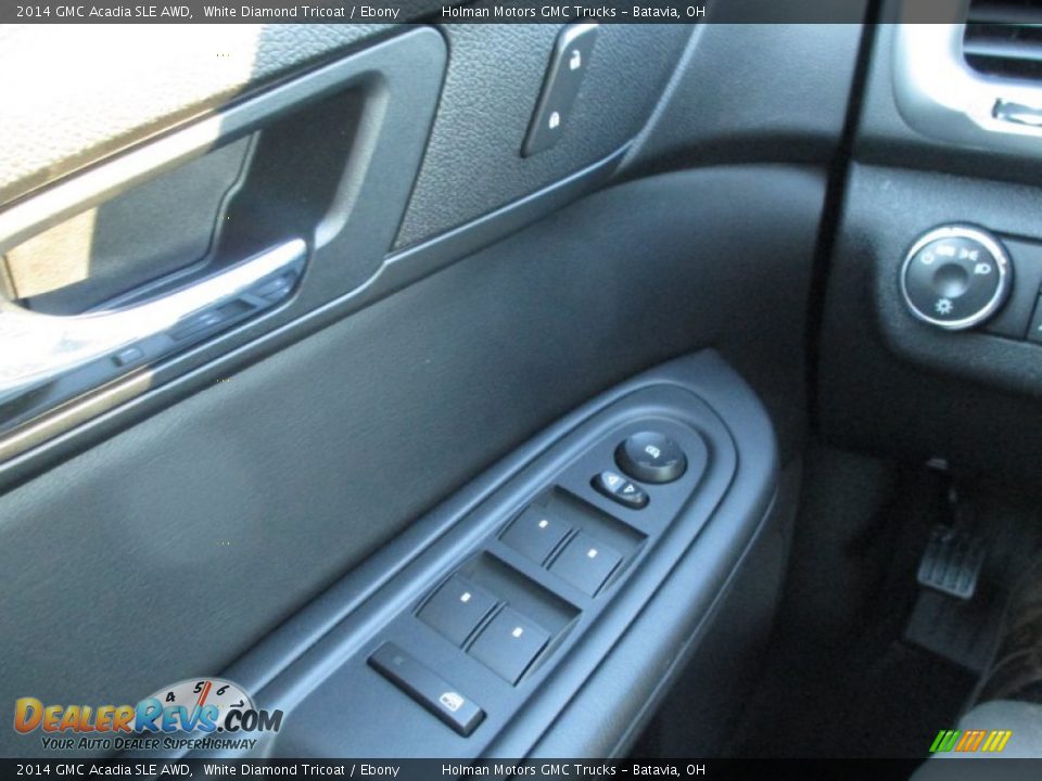 2014 GMC Acadia SLE AWD White Diamond Tricoat / Ebony Photo #17
