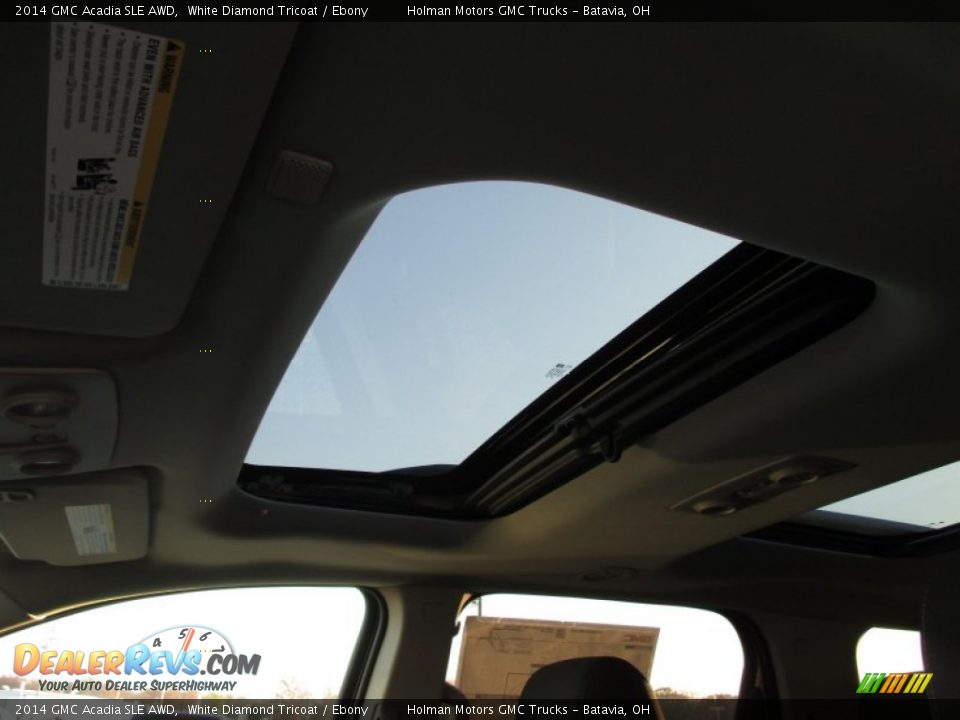 2014 GMC Acadia SLE AWD White Diamond Tricoat / Ebony Photo #21