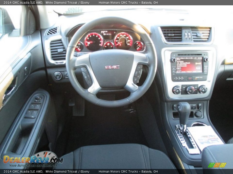 2014 GMC Acadia SLE AWD White Diamond Tricoat / Ebony Photo #22