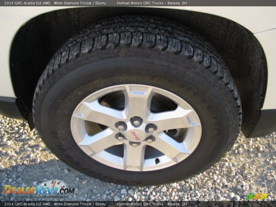 2014 GMC Acadia SLE AWD White Diamond Tricoat / Ebony Photo #25