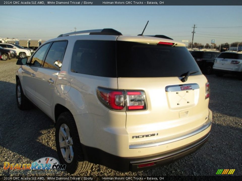 2014 GMC Acadia SLE AWD White Diamond Tricoat / Ebony Photo #26