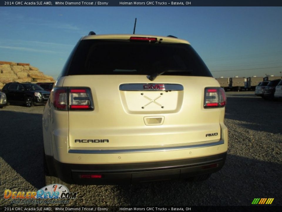 2014 GMC Acadia SLE AWD White Diamond Tricoat / Ebony Photo #30