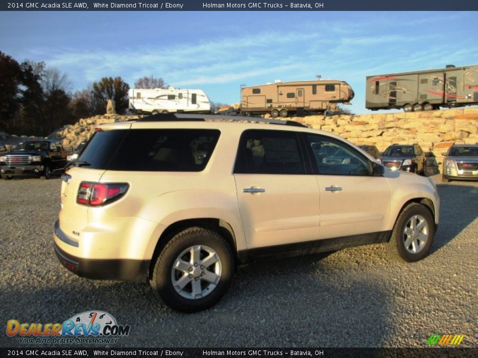 2014 GMC Acadia SLE AWD White Diamond Tricoat / Ebony Photo #34