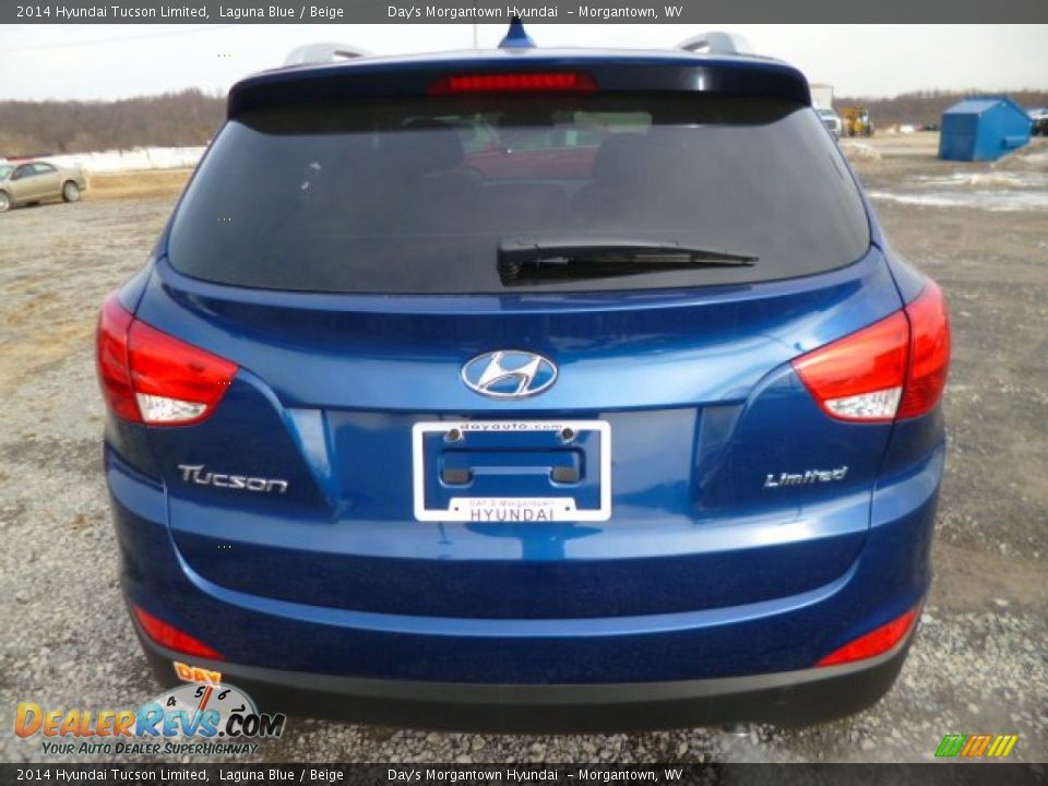 2014 Hyundai Tucson Limited Laguna Blue / Beige Photo #6
