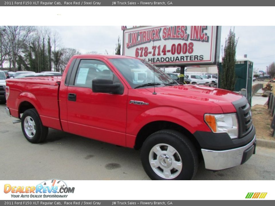 2011 Ford F150 XLT Regular Cab Race Red / Steel Gray Photo #11