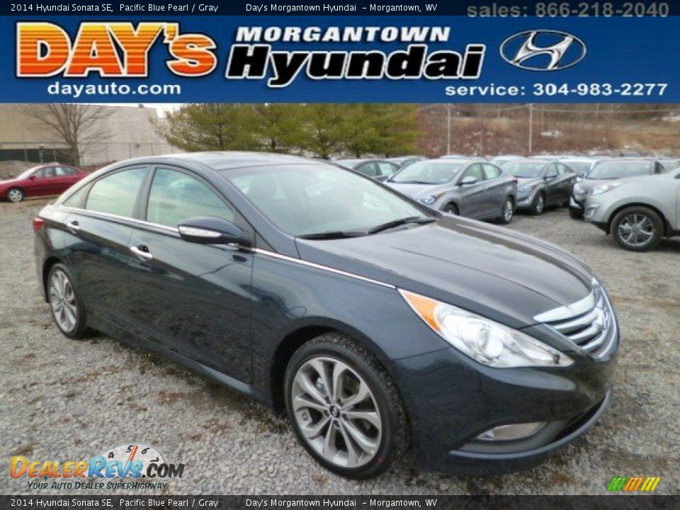 2014 Hyundai Sonata SE Pacific Blue Pearl / Gray Photo #1