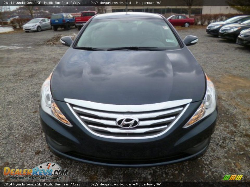 2014 Hyundai Sonata SE Pacific Blue Pearl / Gray Photo #2
