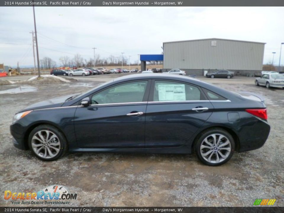 2014 Hyundai Sonata SE Pacific Blue Pearl / Gray Photo #4