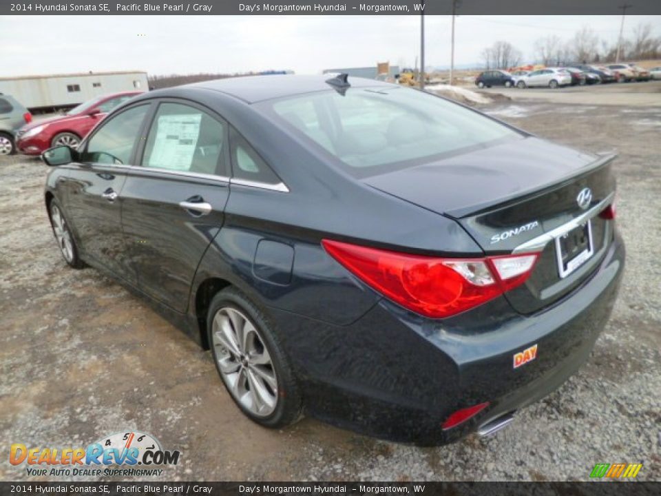 2014 Hyundai Sonata SE Pacific Blue Pearl / Gray Photo #5