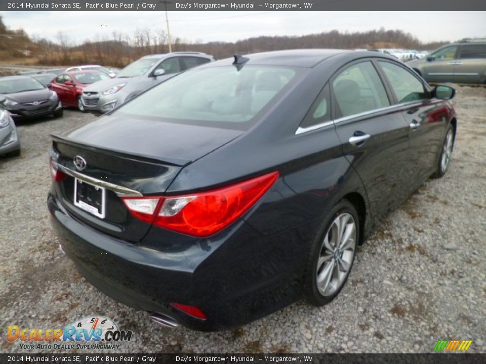 2014 Hyundai Sonata SE Pacific Blue Pearl / Gray Photo #7