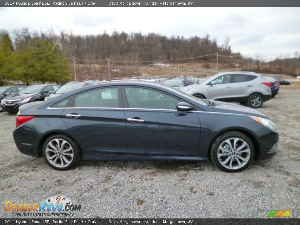 2014 Hyundai Sonata SE Pacific Blue Pearl / Gray Photo #8