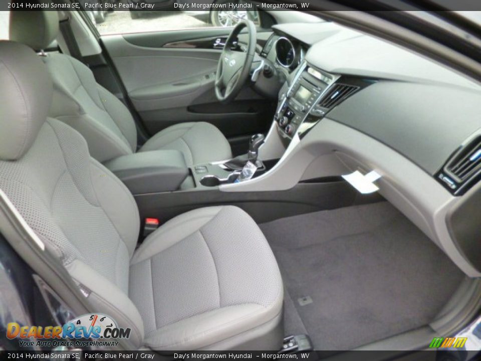2014 Hyundai Sonata SE Pacific Blue Pearl / Gray Photo #10