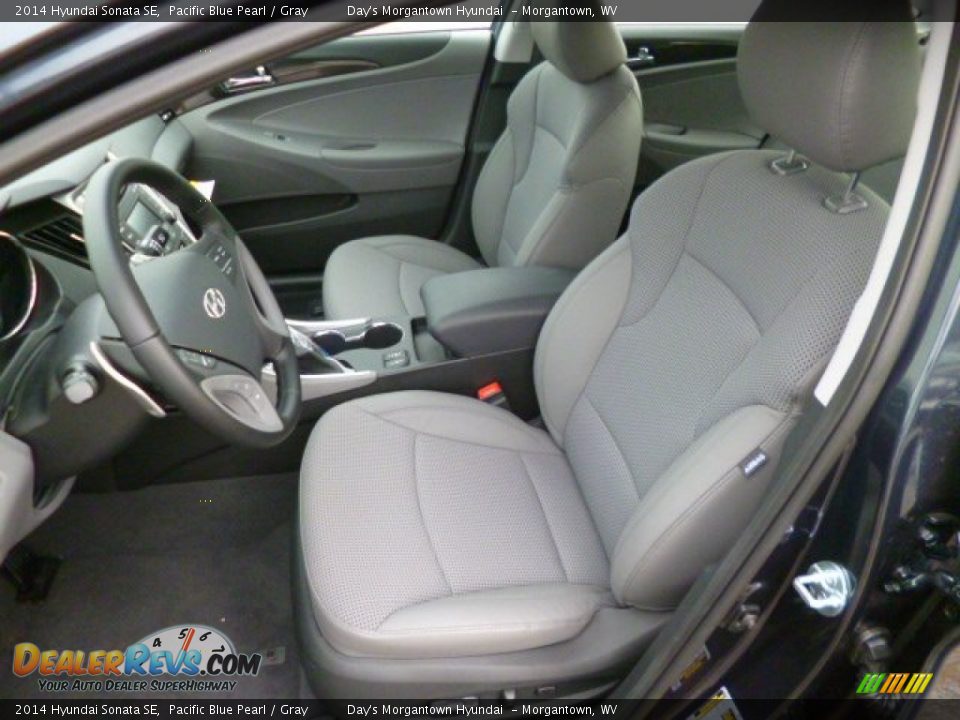 2014 Hyundai Sonata SE Pacific Blue Pearl / Gray Photo #14
