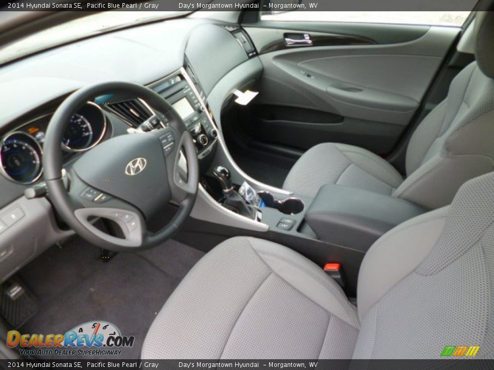 2014 Hyundai Sonata SE Pacific Blue Pearl / Gray Photo #15