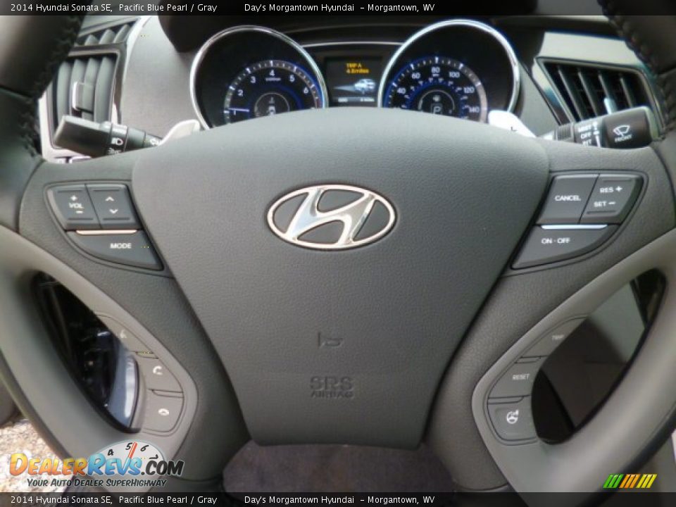 2014 Hyundai Sonata SE Pacific Blue Pearl / Gray Photo #17