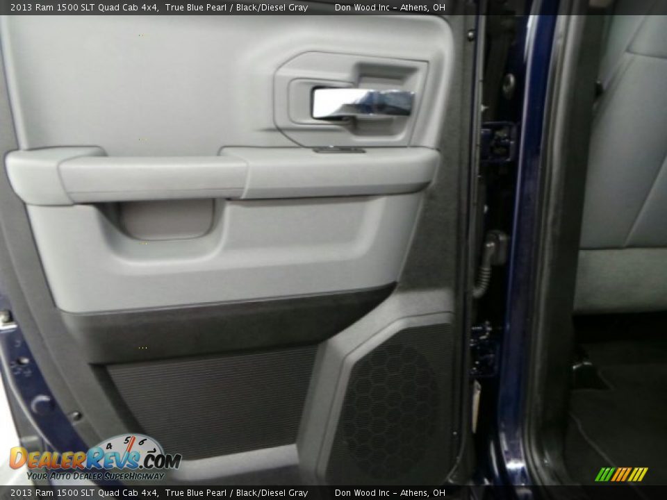 2013 Ram 1500 SLT Quad Cab 4x4 True Blue Pearl / Black/Diesel Gray Photo #15