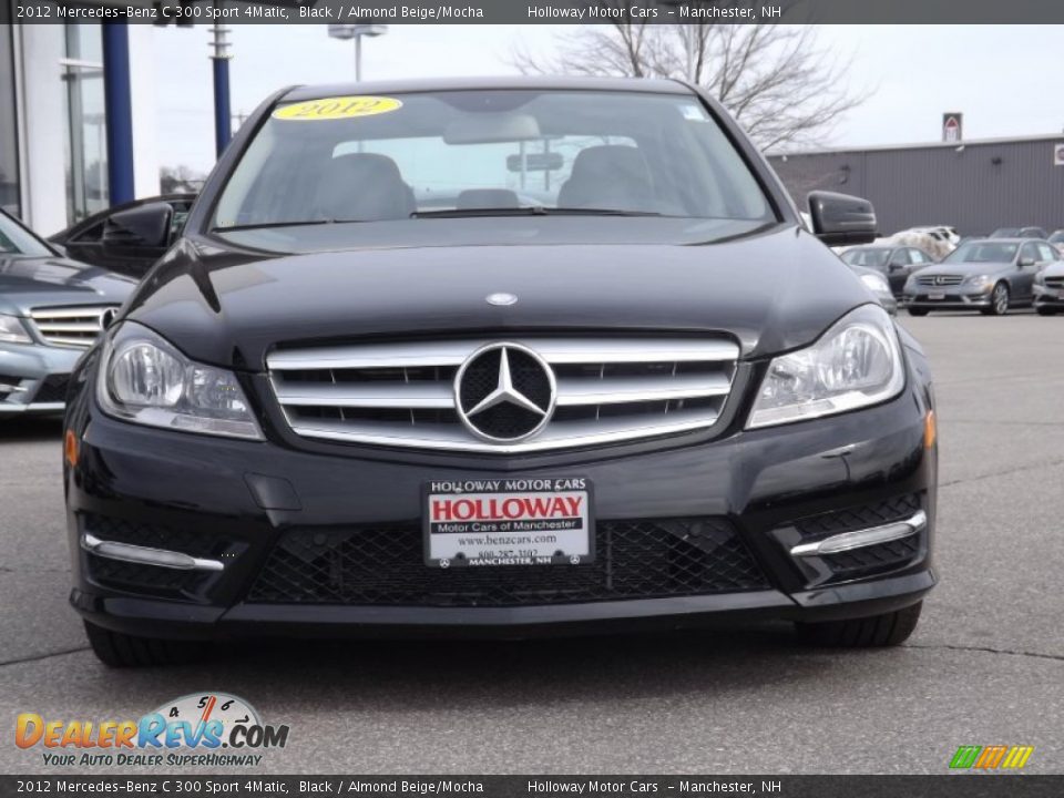 2012 Mercedes-Benz C 300 Sport 4Matic Black / Almond Beige/Mocha Photo #2