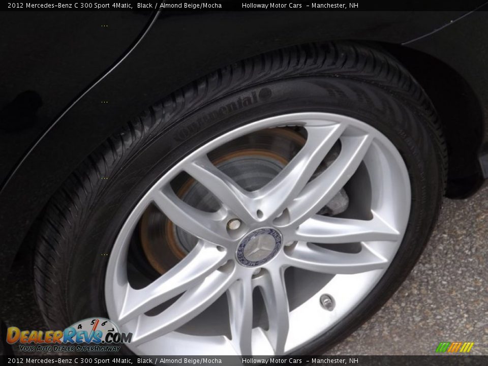2012 Mercedes-Benz C 300 Sport 4Matic Black / Almond Beige/Mocha Photo #5