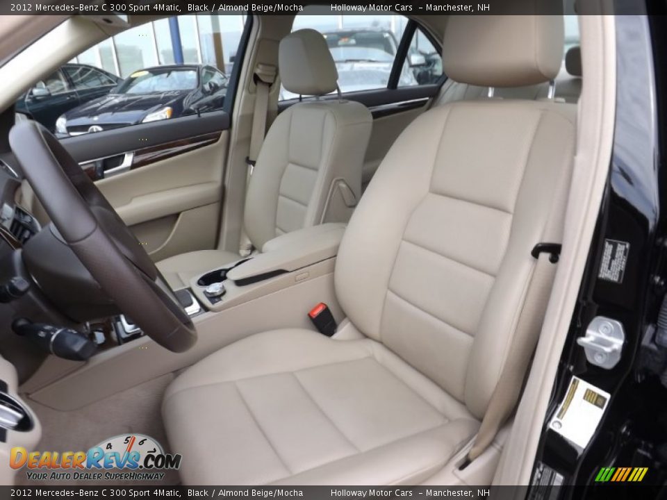 2012 Mercedes-Benz C 300 Sport 4Matic Black / Almond Beige/Mocha Photo #10