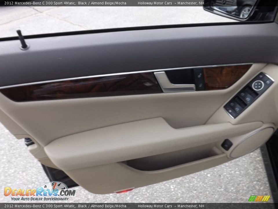 2012 Mercedes-Benz C 300 Sport 4Matic Black / Almond Beige/Mocha Photo #11