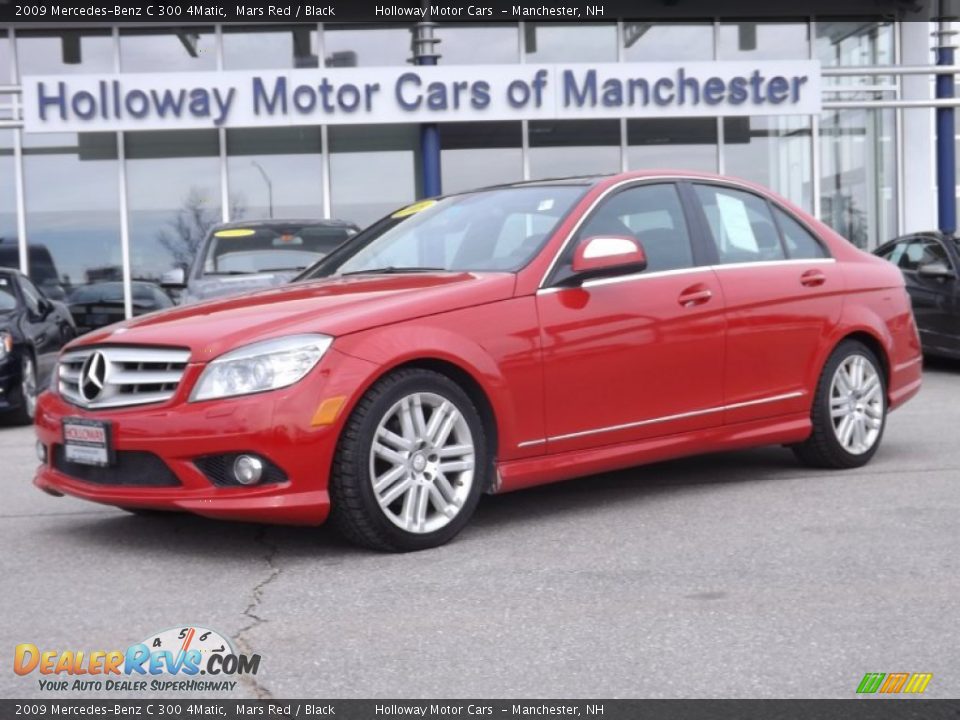 2009 Mercedes-Benz C 300 4Matic Mars Red / Black Photo #1
