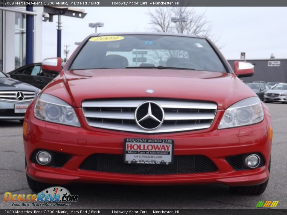 2009 Mercedes-Benz C 300 4Matic Mars Red / Black Photo #2