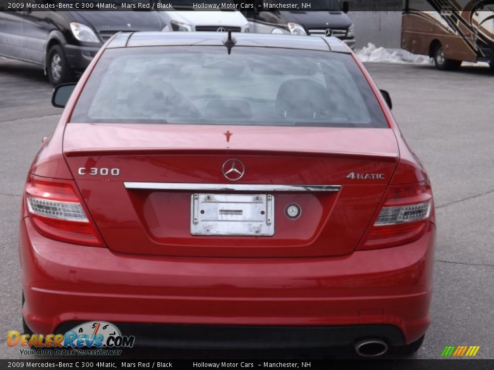 2009 Mercedes-Benz C 300 4Matic Mars Red / Black Photo #4