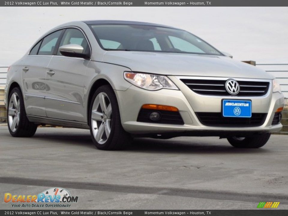 2012 Volkswagen CC Lux Plus White Gold Metallic / Black/Cornsilk Beige Photo #1