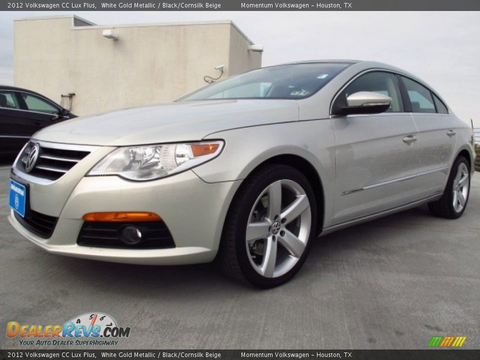 2012 Volkswagen CC Lux Plus White Gold Metallic / Black/Cornsilk Beige Photo #3