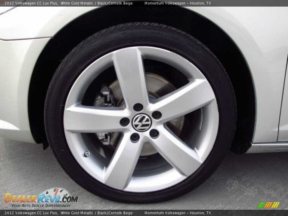 2012 Volkswagen CC Lux Plus White Gold Metallic / Black/Cornsilk Beige Photo #10