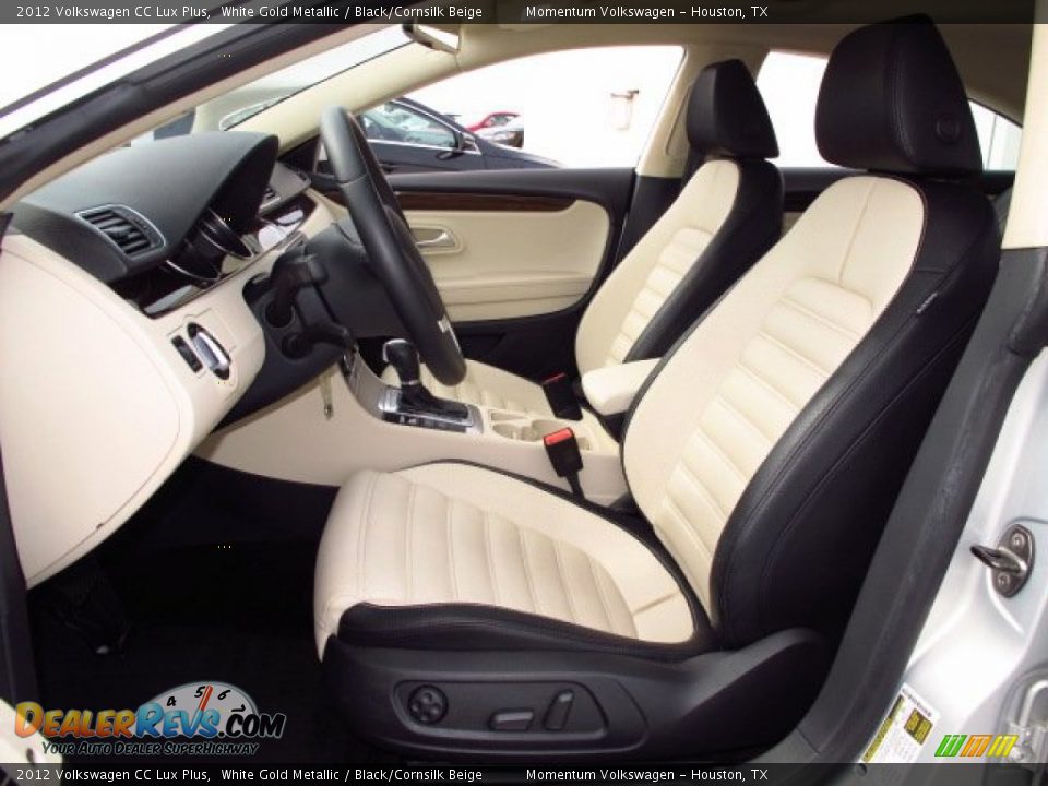 2012 Volkswagen CC Lux Plus White Gold Metallic / Black/Cornsilk Beige Photo #13