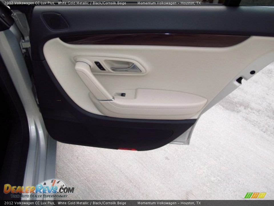 2012 Volkswagen CC Lux Plus White Gold Metallic / Black/Cornsilk Beige Photo #16